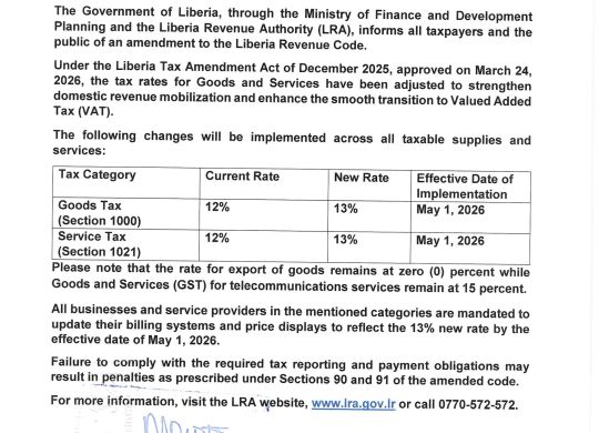 Adjustment to Goods and Services Tax (GST) Rates